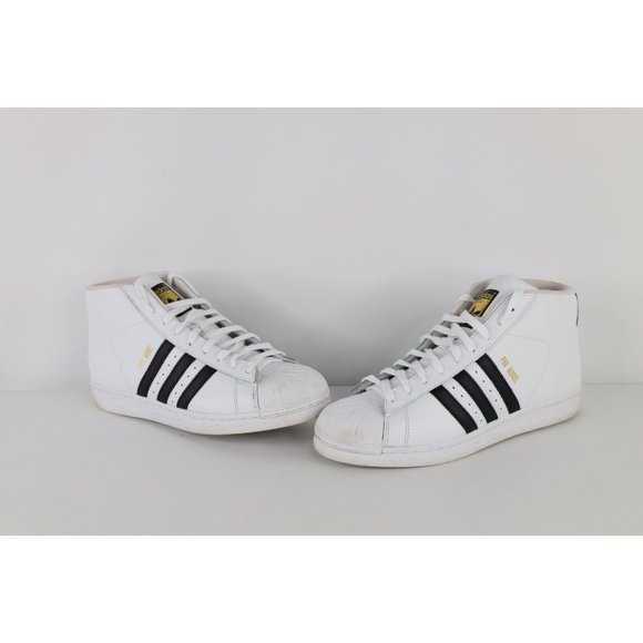 adidas | Shoes | Adidas Pro Model Mens Size 15 Spell Out Leather High Top  Sneakers Shoes White | Poshmark